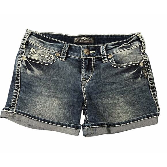 Silver Jeans Co. Pants - Silver Jeans Co. Jean Shorts Womens Size 28 McKenzie Flap Short Denim Inseam 4